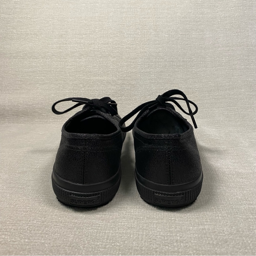 Superga Women’s Black Glitter Sneakers Black Sole NWOT - Picture 5 of 9